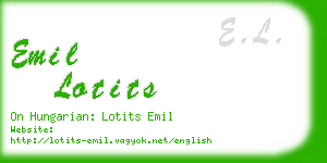 emil lotits business card